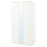 VIHALS دولاب ملابس ببابين, أبيض, ‎105x57x200 سم‏