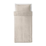 ÄNGSLILJA Duvet cover and pillowcase, light grey-beige, 150x200/50x80 cm
