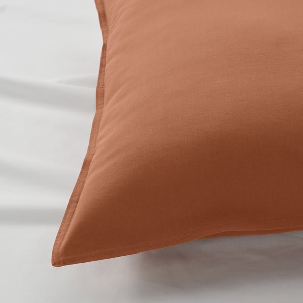 ÄNGSLILJA Pillowcase, red-brown, 50x80 cm