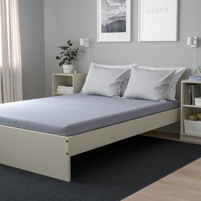 ÅGOTNES Foam mattress, firm/light blue, 140x200 cm