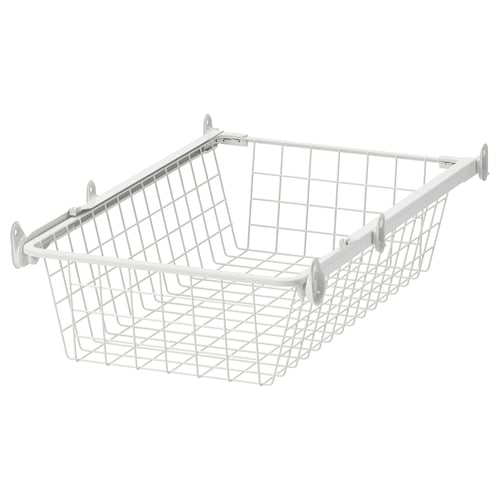 ALTARLIDEN Wire basket with pull-out rail, white, 40x62 cm
