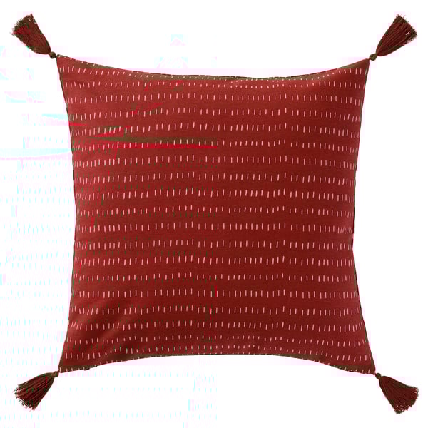 AROMATISK Cushion cover, red tassel, 50x50 cm IKEA