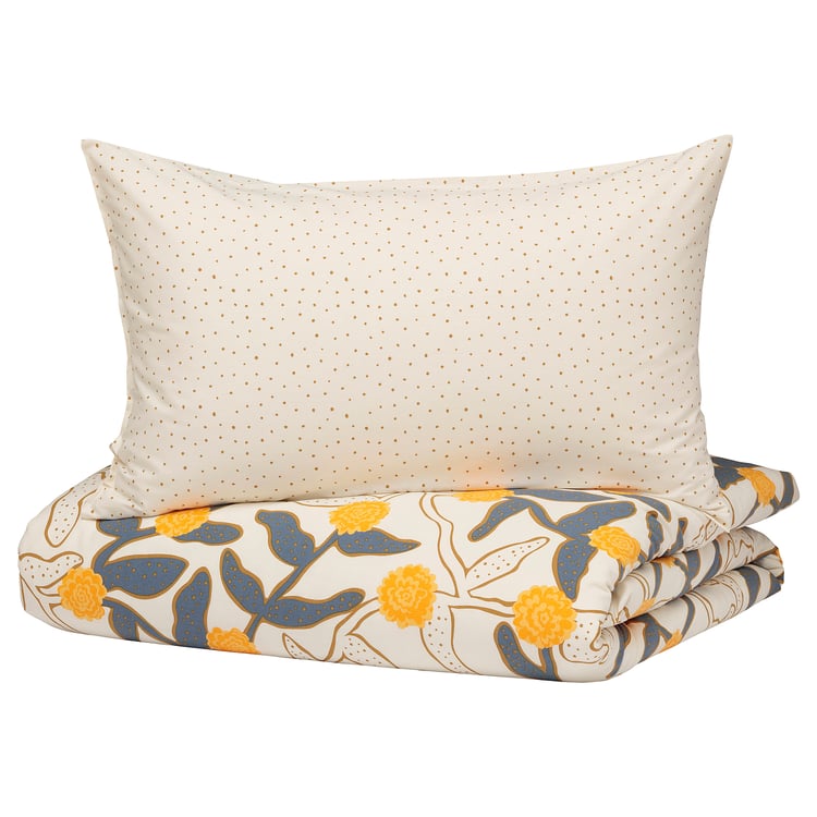 AROMATISK Duvet cover and 2 pillowcases, multicoloured, light, 240x220