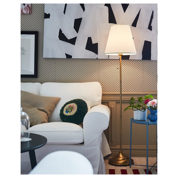 ÅRSTID Floor lamp, brass/white