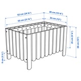 ASKHOLMEN Flower box w trellis, outdoor, dark brown