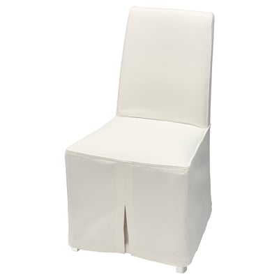 BERGMUND Chair with long cover, white/Inseros white