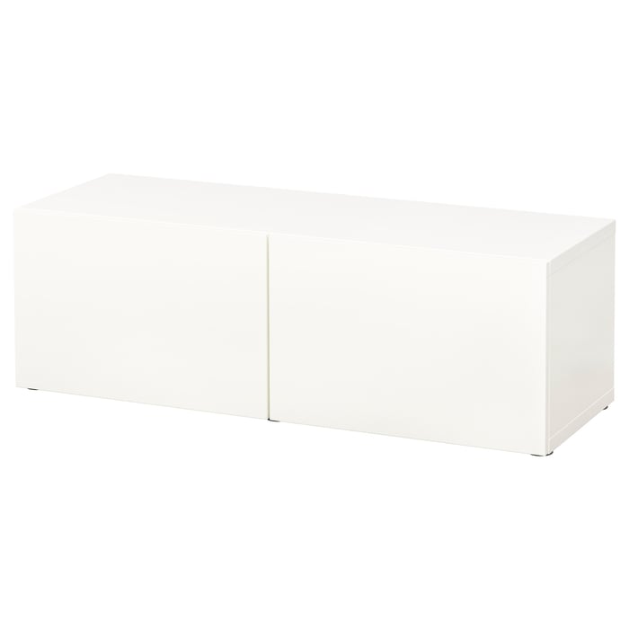 BESTÅ shelf unit with doors, white/Lappviken white, 120x42x38 cm IKEA