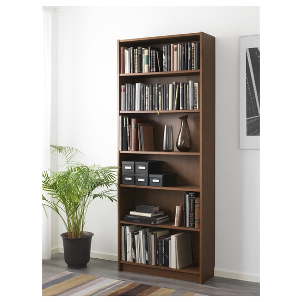 BILLY Bookcase brown ash veneer IKEA