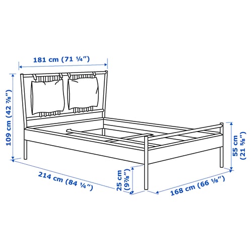 Illustration with measurements for the product: BJÖRKSNÄS.