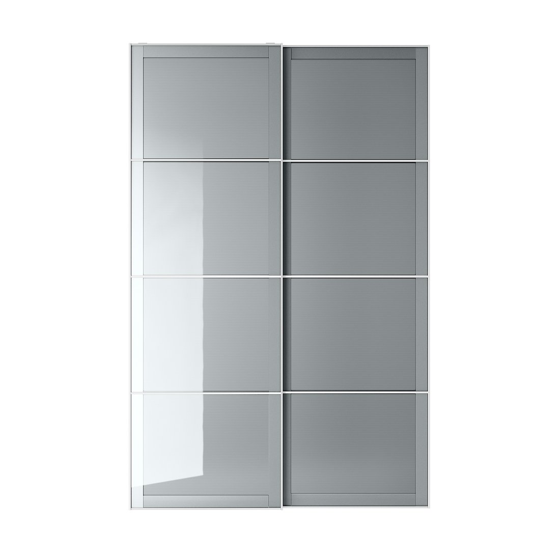 BJÖRNÖYA Pair of sliding doors grey tinted effect IKEA
