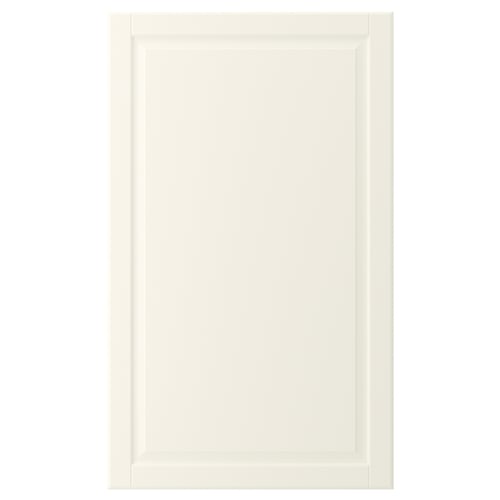 BODBYN white cabinet door, rectangular, traditional panel design, smooth lacquered surface.