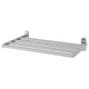 Option: BROGRUND Wall shelf with towel rail, stainless steel, 47x27 cm