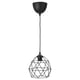 BRUNSTA / HAVSDJUP Pendant lamp, black, 20 cm