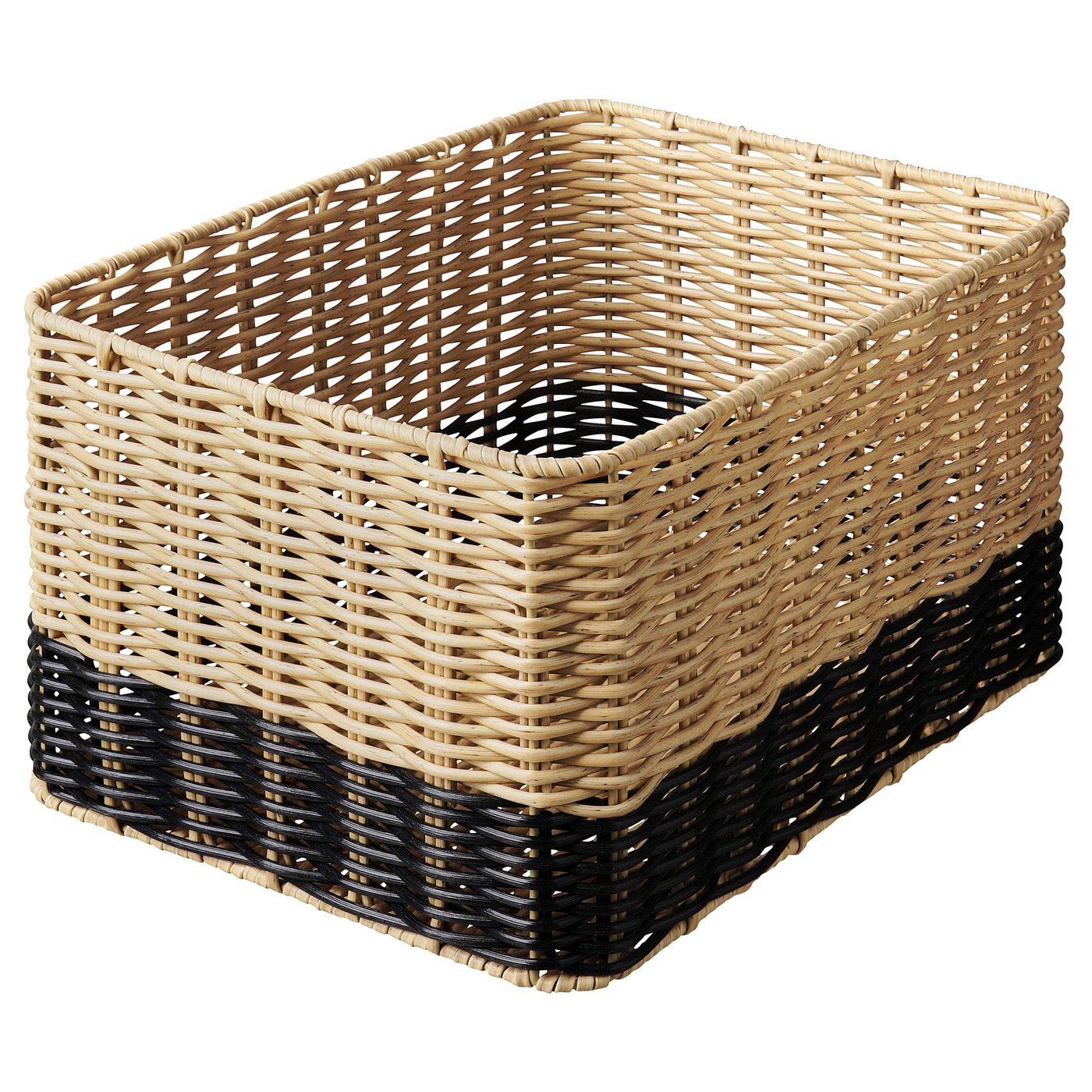 DJURTRÄNARE basket, beige/black, 25x35x19 cm - IKEA