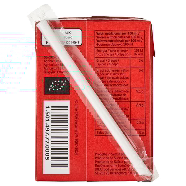 dryck lingon عصير توت اللينجون عضوي 200 مل ikea