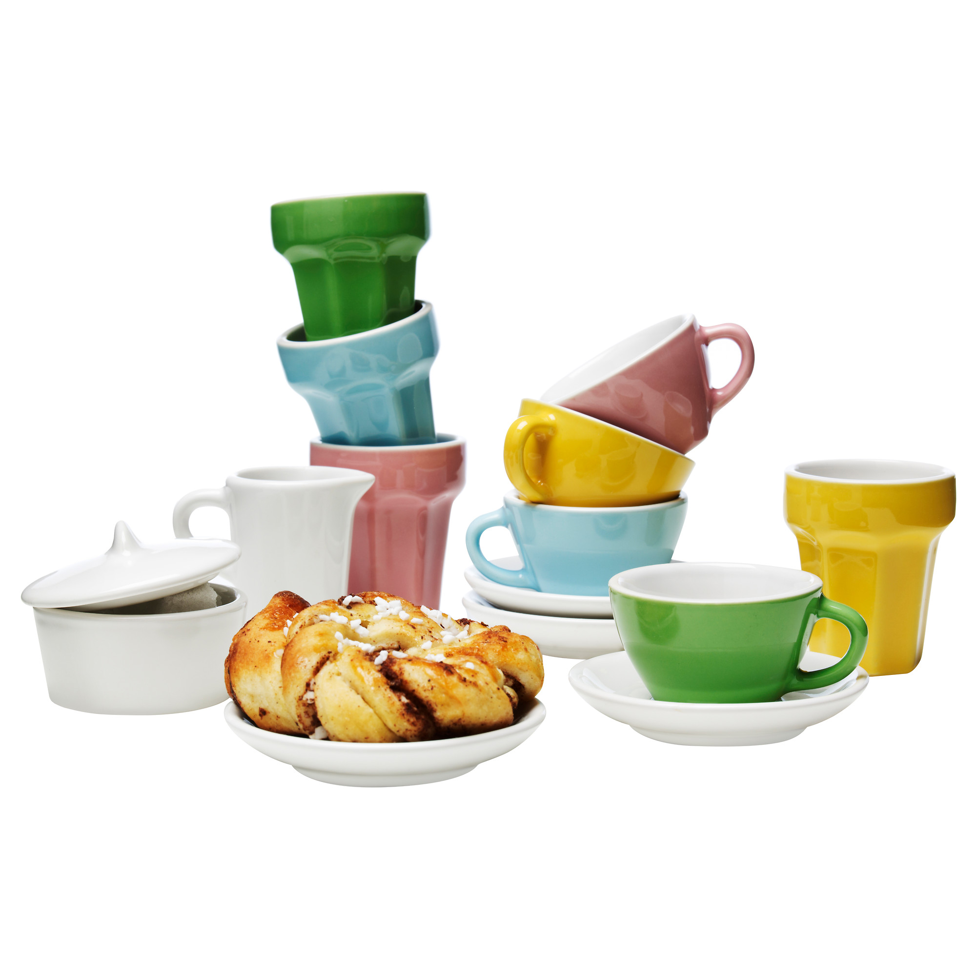 DUKTIG 10piece coffee/tea set, multicolour IKEA