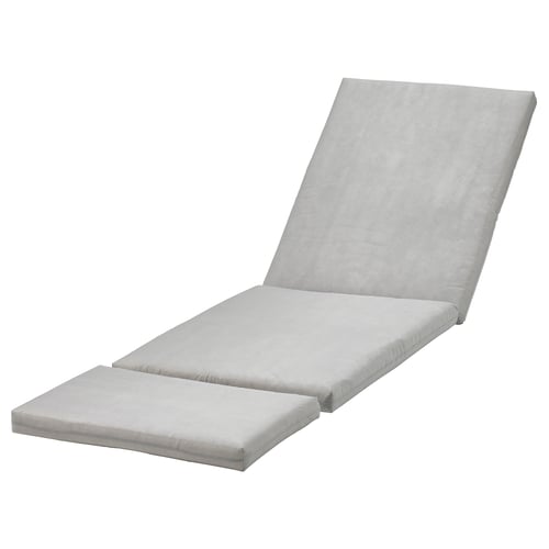 DUVHOLMEN, light grey, rectangular cushion, for outdoor use, soft texture.