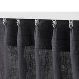 DYTÅG Curtains, 1 pair, dark grey/with heading tape, 145x300 cm
