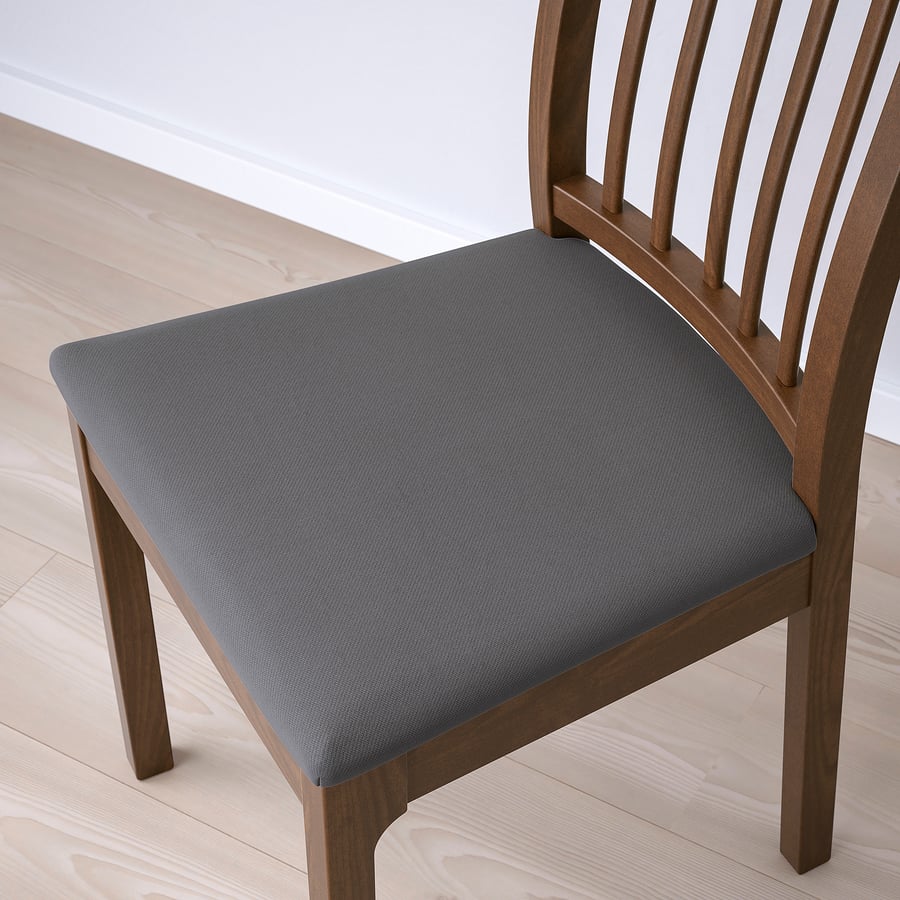 EKEDALEN chair, brown/Hakebo dark grey IKEA