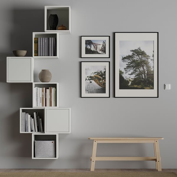 EKET Wall-mounted cabinet combination, white, 80x35x210 cm