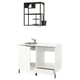 ENHET Kitchen, anthracite/white, 123x63.5x222 cm