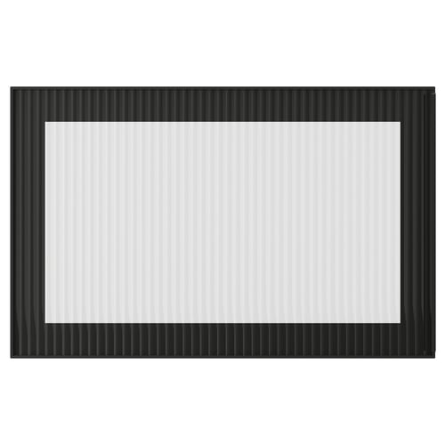 FÄLLSVIK: dark grey, rectangular, reeded glass front for modern cabinet design.