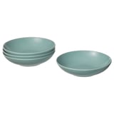 FÄRGKLAR Deep plate, matt light turquoise, 19 cm