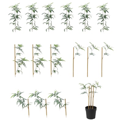 FEJKA Artificial potted plant, in/outdoor bamboo, 23 cm