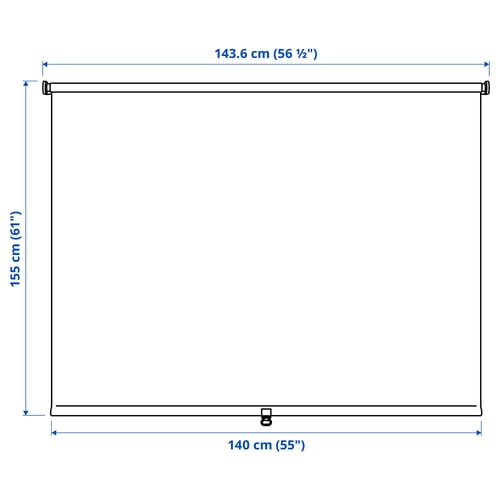 Illustration with measurements for the product: FÖNSTERBLAD.