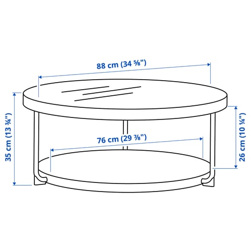 Illustration with measurements for the product: FRÖTORP.