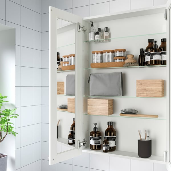 mirror with 2 doors, Kasjön white, 60x14x96 cm IKEA