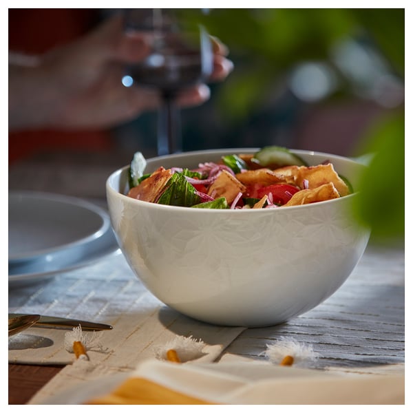 GOKVÄLLÅ Bowl, white, 21 cm