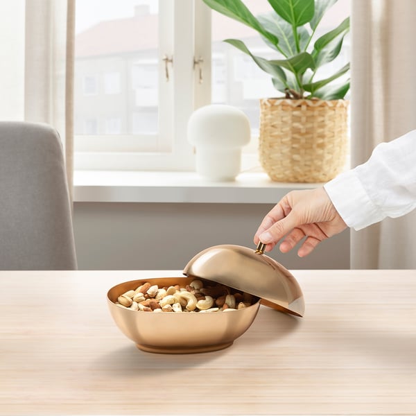 GOKVÄLLÅ serving bowl with lid, 20x12x12 cm IKEA