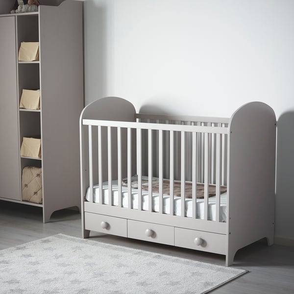 GONATT Cot light grey IKEA