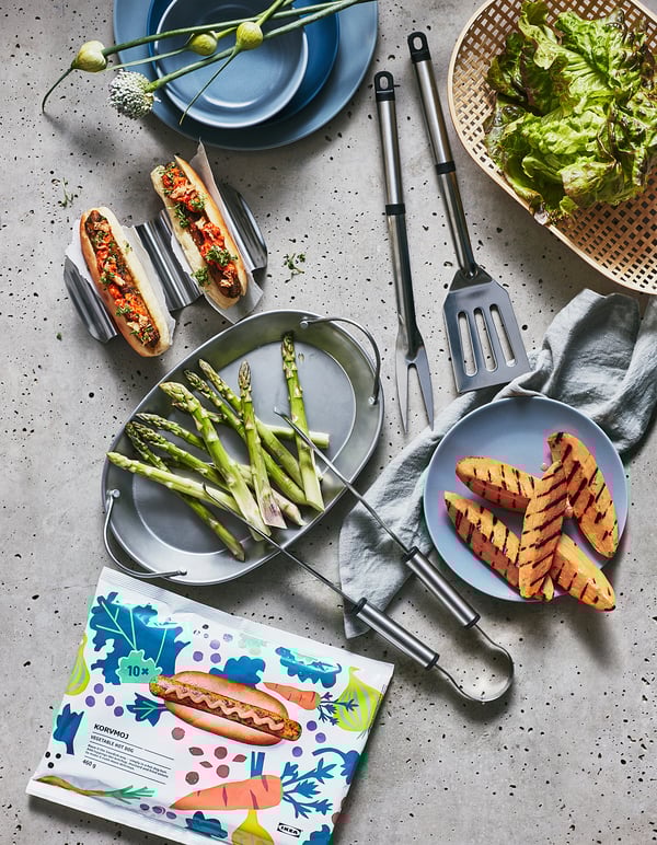 GRILLTIDER Barbecue tray - stainless steel - IKEA