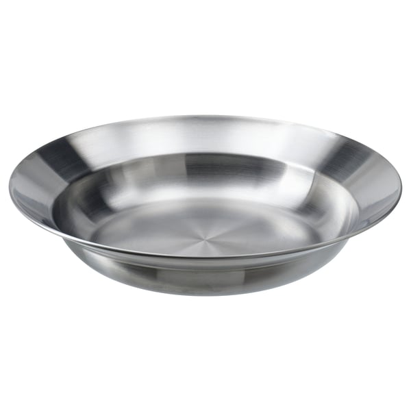 GRILLTIDER Deep plate, stainless steel, 21 cm