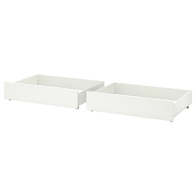 GULLABERG Bed storage box, set of 2, white, 200 cm