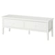 White GULLABERG bench with 2 drawers, classic design.