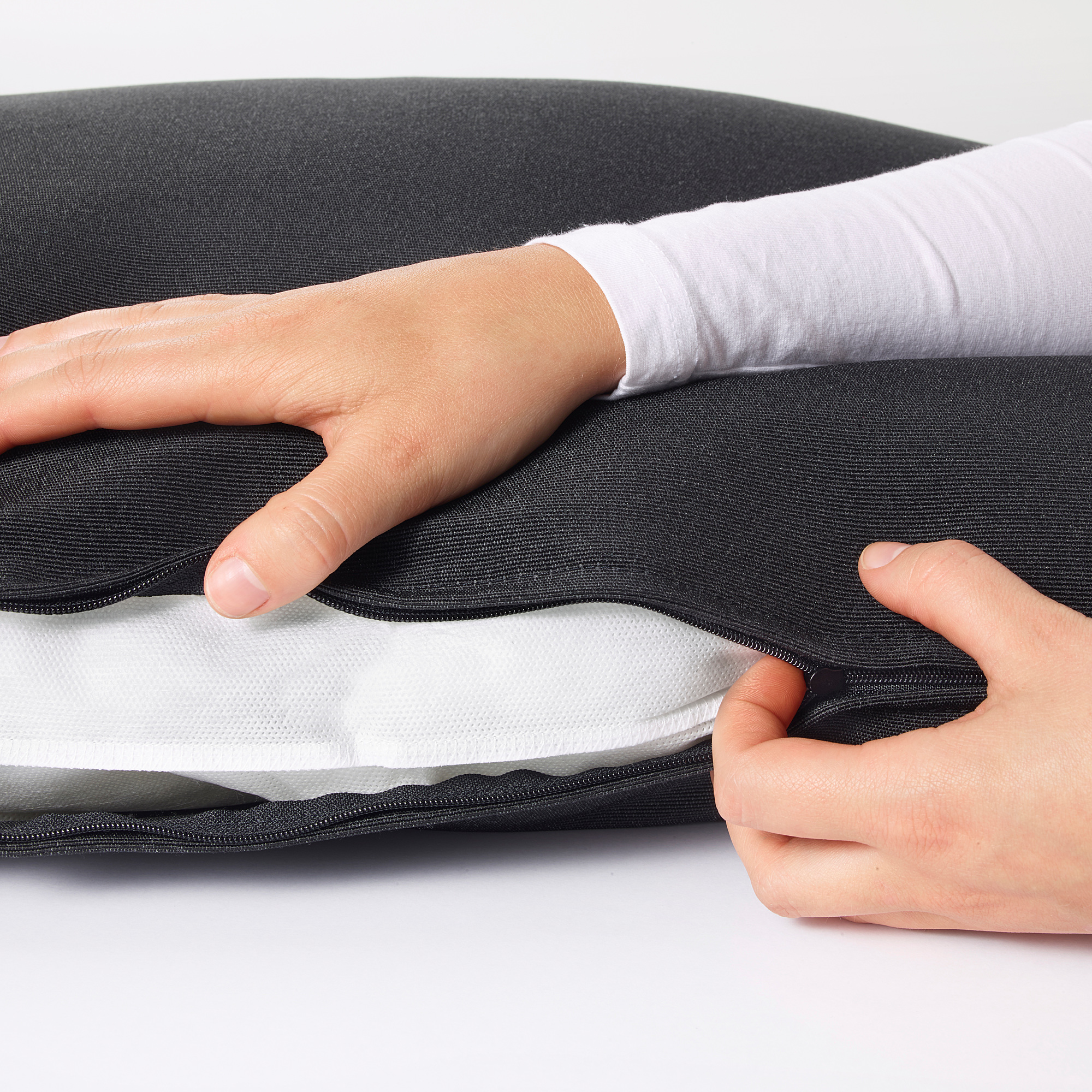 HÅLLÖ Back cushion, outdoor, black, 62x42 cm IKEA