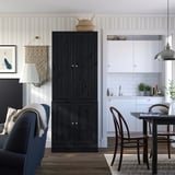 HAVSTA Storage combination with doors, black, 81x47x212 cm