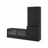 HAVSTA TV storage combination, black, 241x47x212 cm