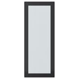HEJSTA Glass door, anthracite/reeded glass, 40x100 cm