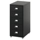 HELMER Drawer unit on castors, black, 28x65 cm