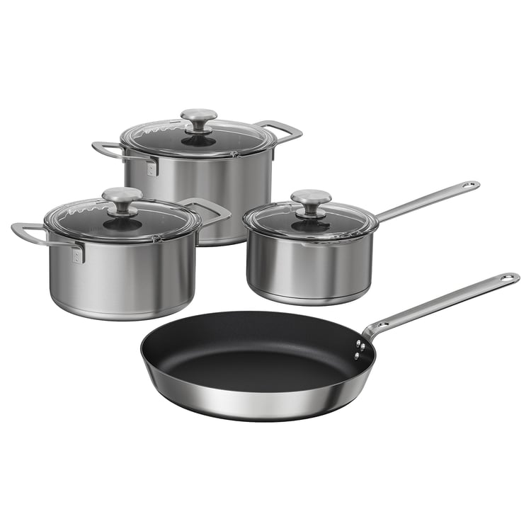 HEMKOMST 7piece cookware set, stainless steel IKEA