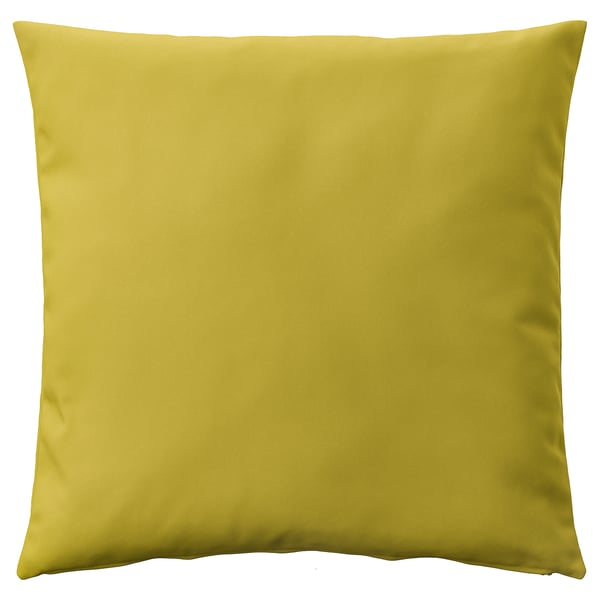HJÄRTERÖ Cushion cover, yellow-green outdoor/indoor, 50x50 cm