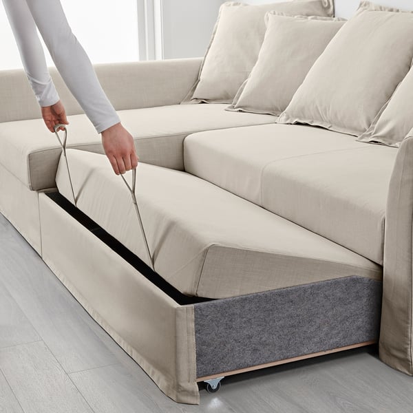 holmsund كنبة سرير زاوية nordvalla بيج ikea