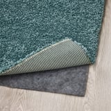 HOTELLRUM Rug, high pile, blue/green white, 200x300 cm