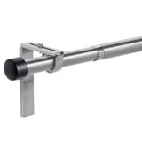 HUGAD Curtain rod, silver-colour, 210-385 cm