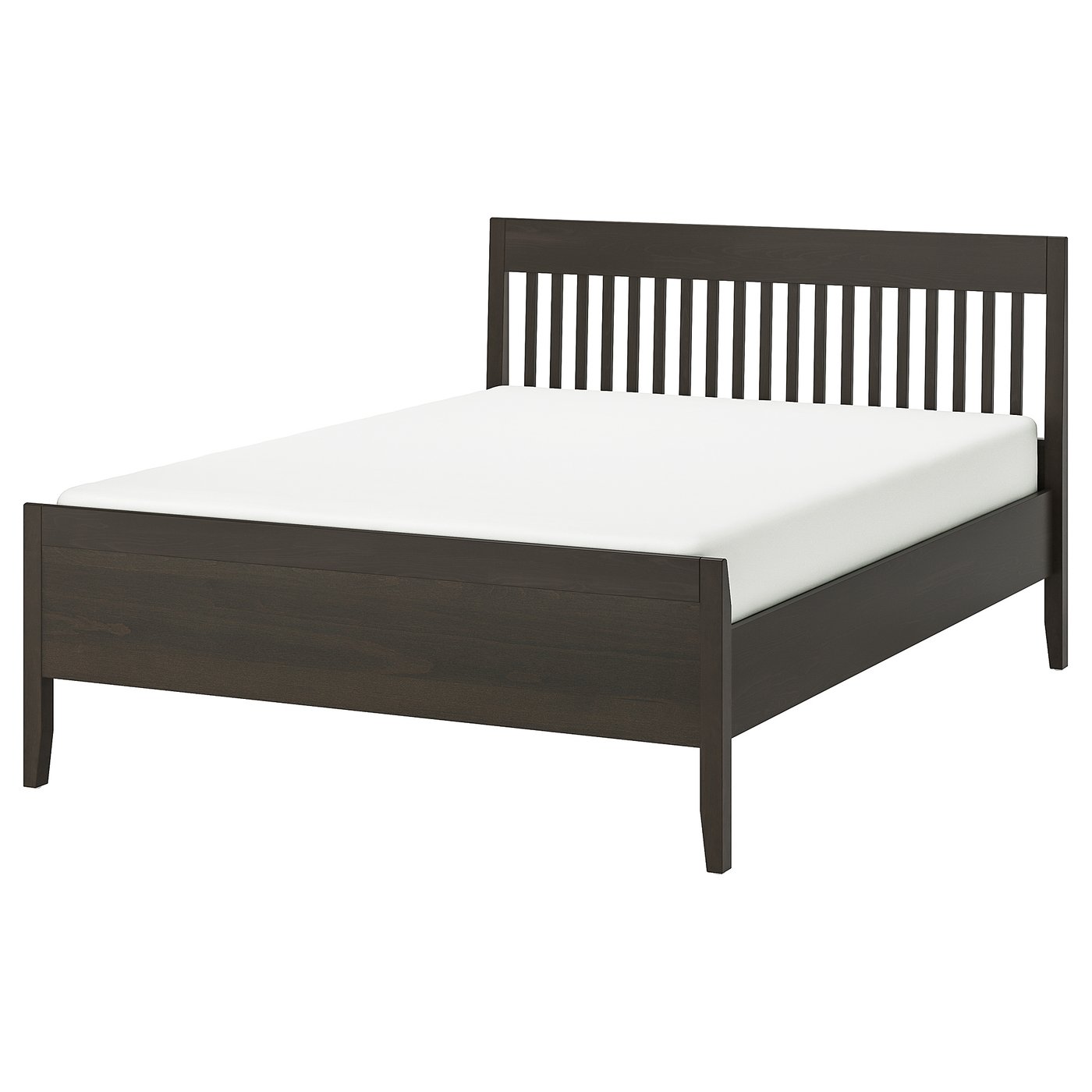 Buy IDANÄS Bed frame, dark brown/Lönset, 140x200 cm - IKEA