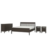 IDANÄS Bedroom furniture, set of 4, dark brown, 180x200 cm